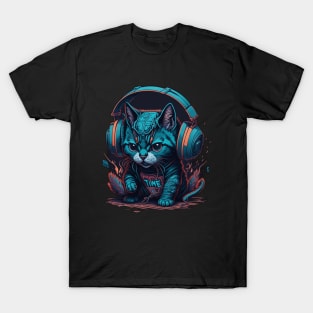 When cat loves music,listen to it T-Shirt